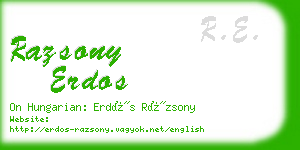 razsony erdos business card